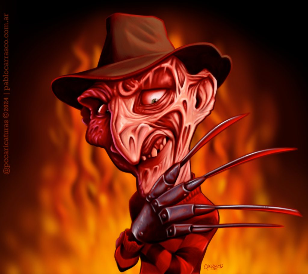 Caricatura de Freddy Krueger (2024).